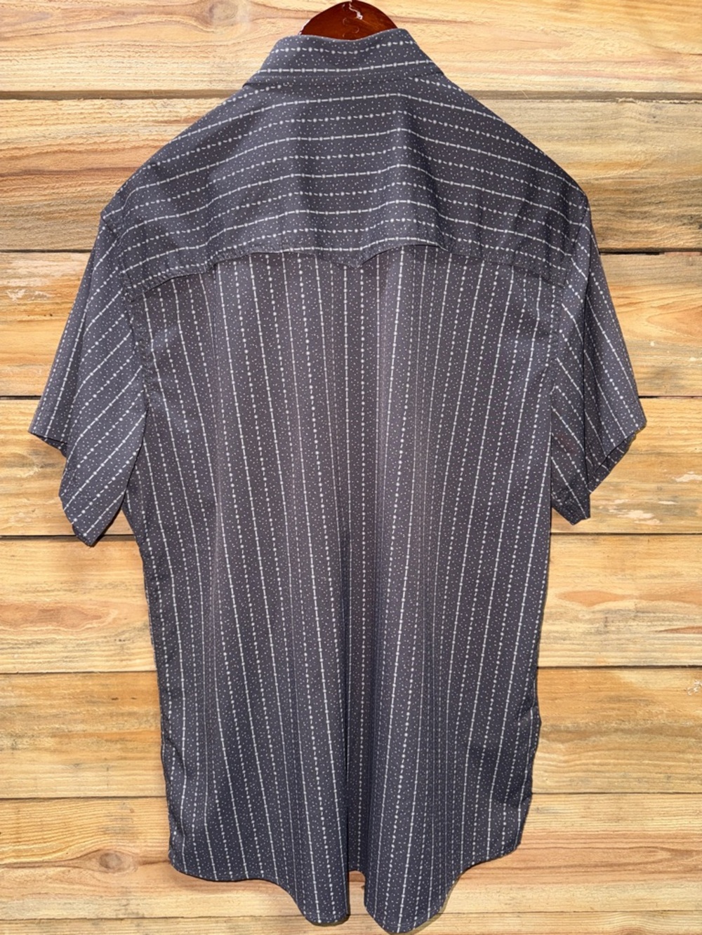 Poncho Outdoors Men's The Hondo Short Sleeve Button Up Shirt, Starry Charcoal,XL - Picture 5 of 5